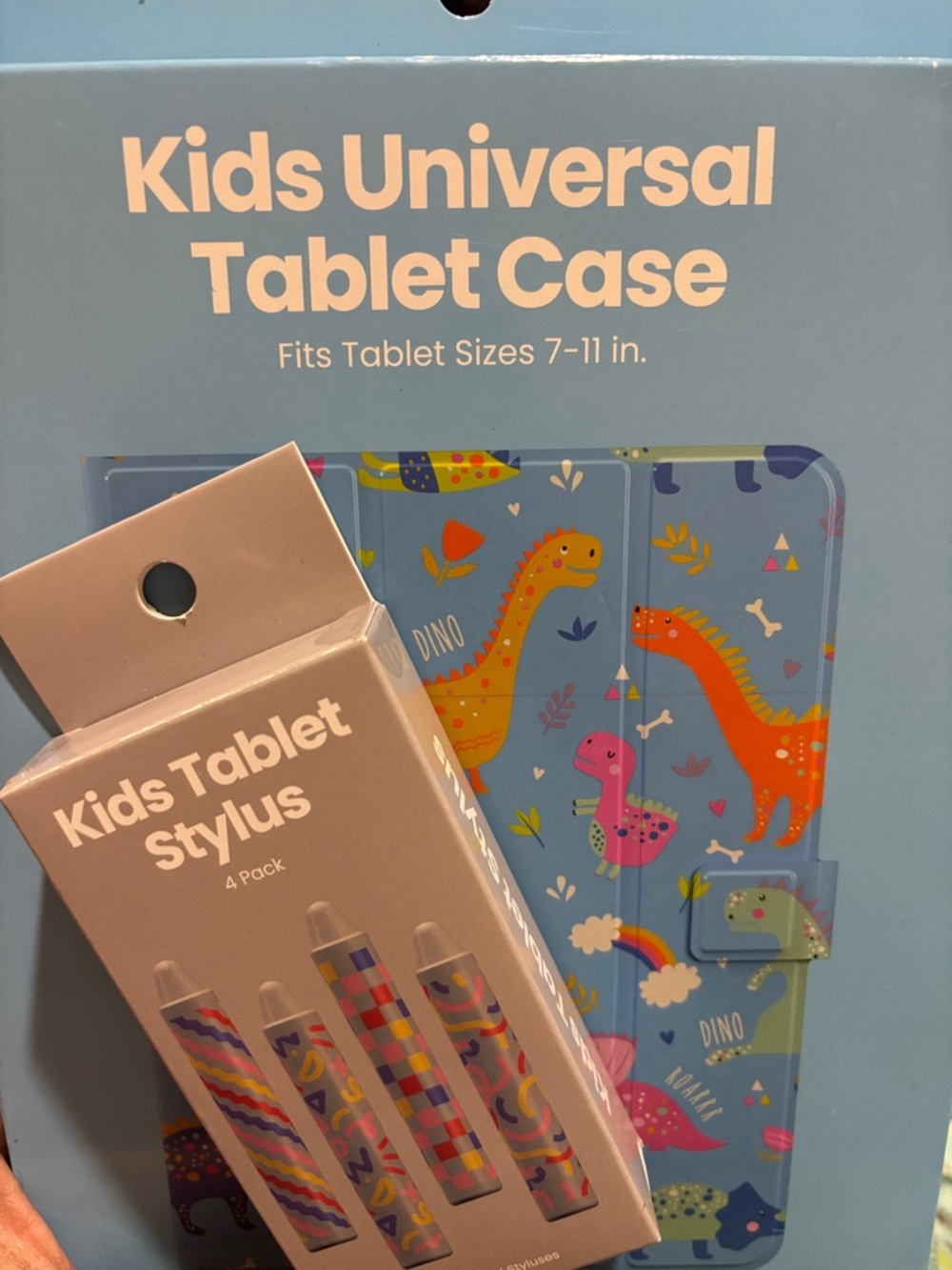 Kids Universal Tablet Case with pack of 4 kids stylus for tablets 7-11 inches.